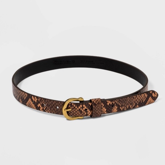 Horseshoe snake print Belt - Picture 2 of 4